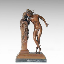 Mitologia Figura Estátua Hermes Secret Bronze Escultura TPE-233